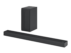 Diagonal view of LG Sound Bar S65Q Sound Bar set.