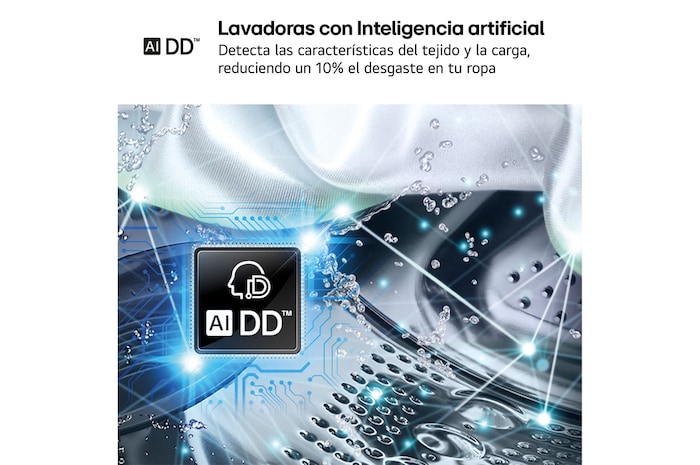 LG Lavadora eficiente 9kg, 1400rpm, A, con vapor, Serie 100, F4X1009NWB