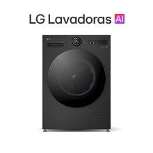 Vista frontal del producto lavadora LG AI