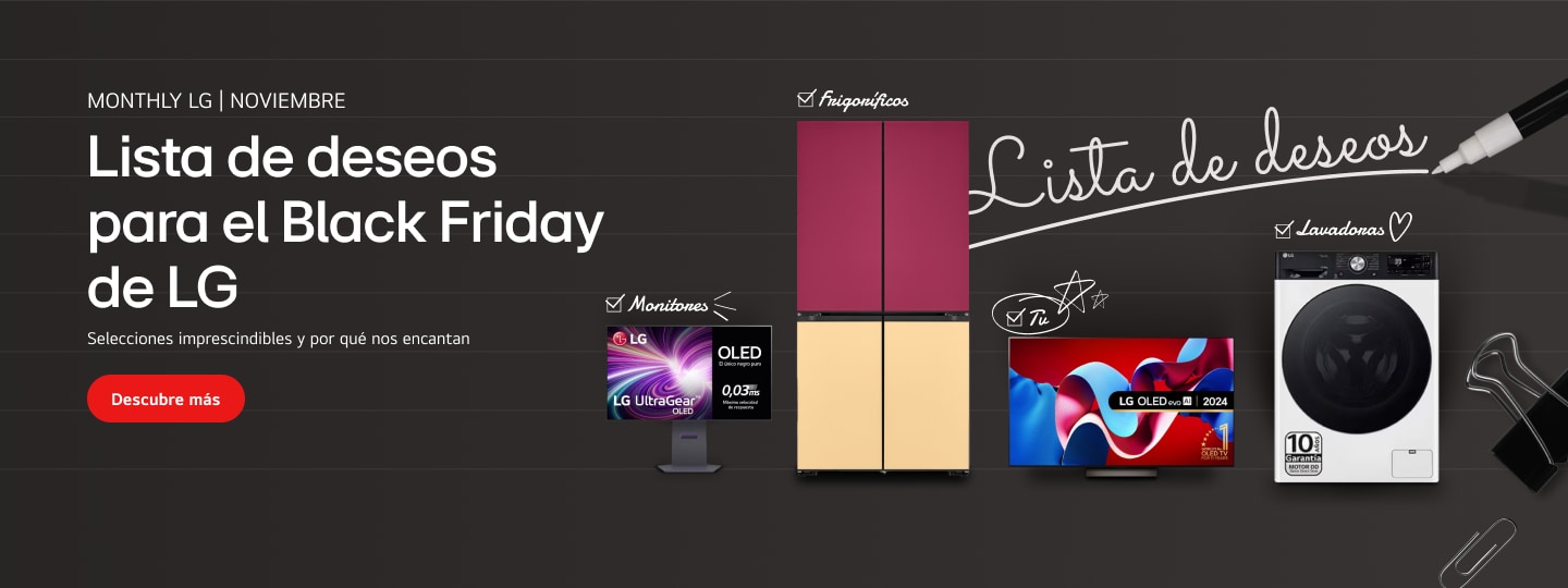 Lista de Deseos de Black Friday de los Marketeros de LG