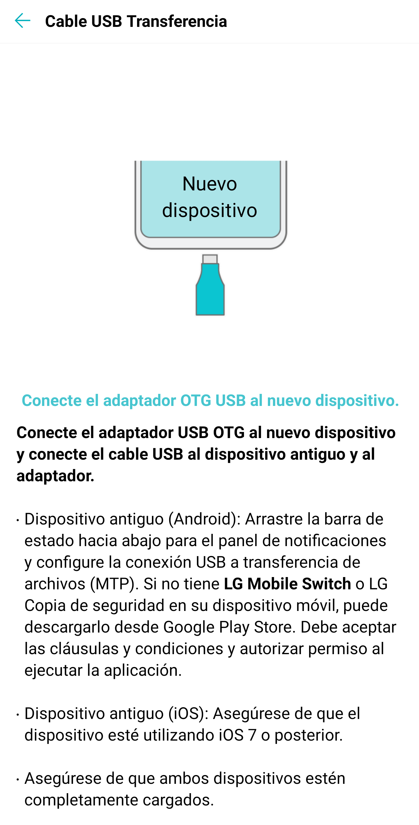 Cable USB Transferencia