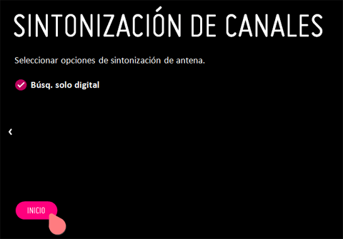 sintonización de canales