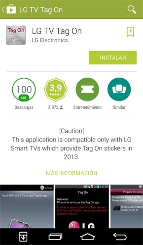 Instalar LG TV Tag On