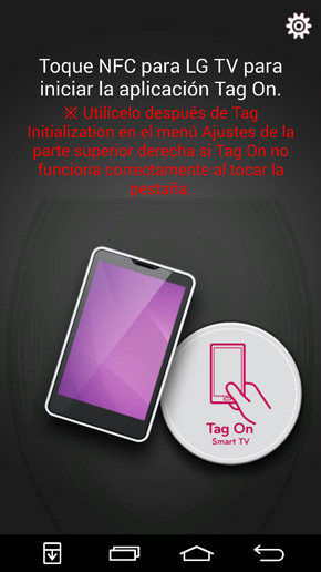 Iniciar LG TV Tag On