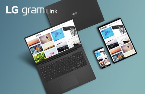 LG gram Link-connect con varios dispositivos iOS-Android.