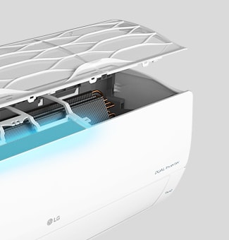 Se muestra el filtro integrado en el aire acondicionado