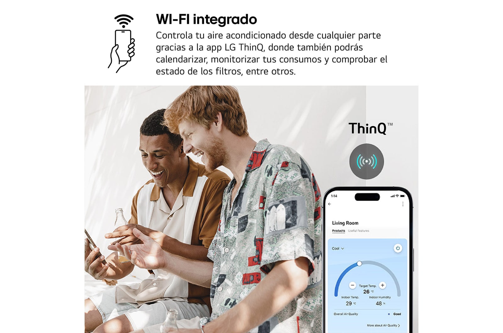 Telecomando per condizionatore LG con display e pulsanti