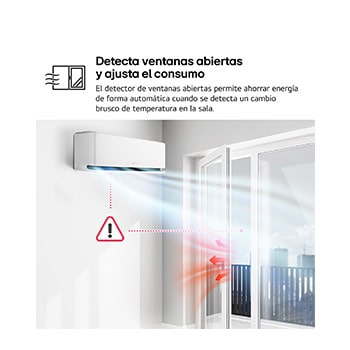 Modern living room with LG air conditioner on the wall