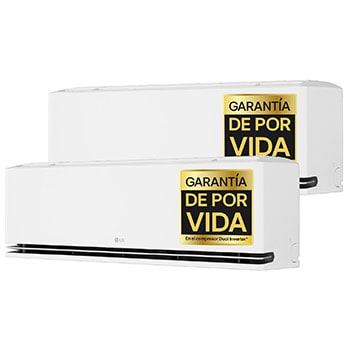 Vista frontal de LG Dualcool AI Air S, Aire acondicionado 2x1 para 20m², 2150+2150 frigorías con Garantía de por Vida MAGNA99SX
