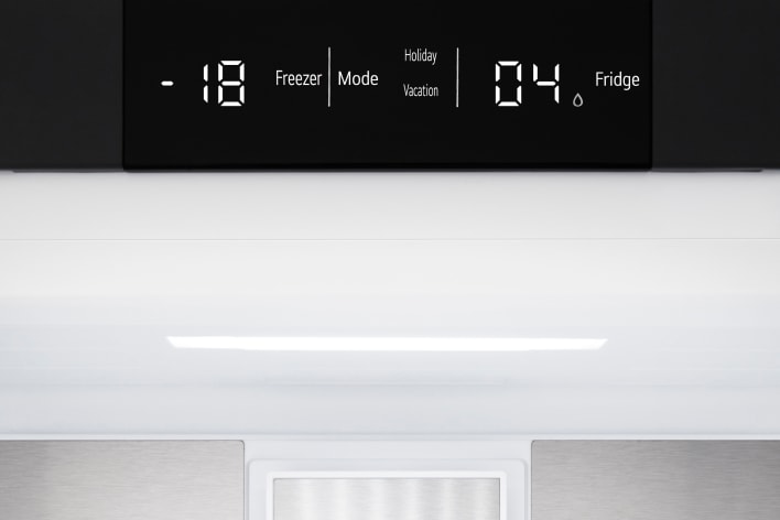 Primer plano de la pantalla táctil.