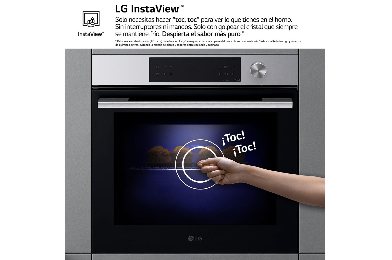 LG Outlet Horno LG Instaview 76 litros A+ Freidora de Aire, WSED5612S.OBSPTO