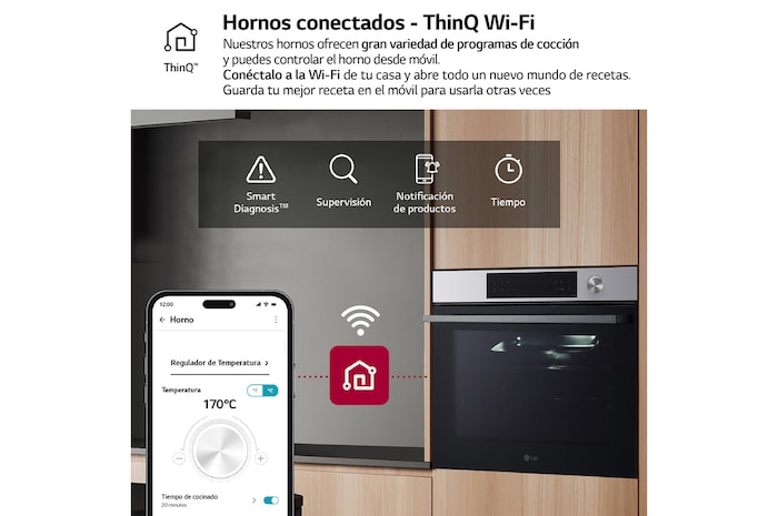 LG Outlet Horno LG Instaview 76 litros A+ Freidora de Aire, WSED5612S.OBSPTO