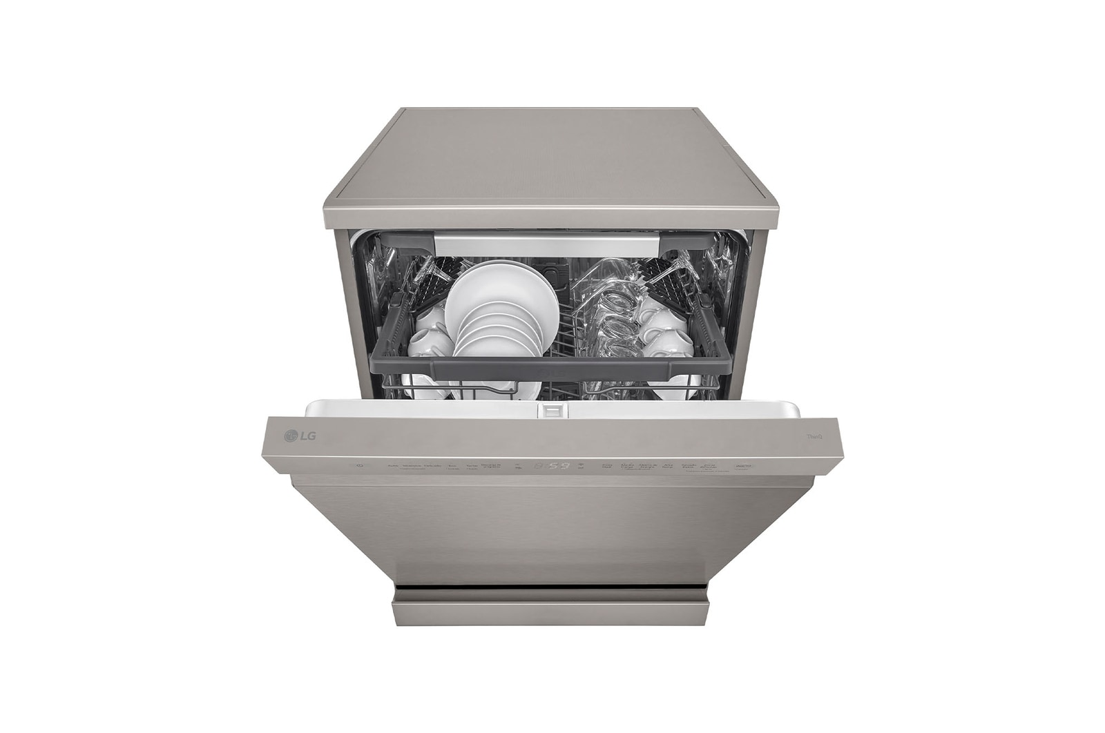 LG Outlet Lavavajillas Inox antihuellas con tecnología QuadWash™ , C, con tercera bandeja, DF355FP.OUTLET