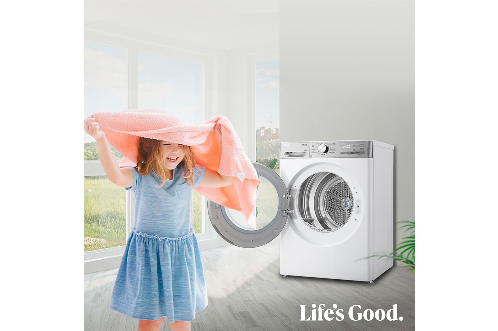 LG Secadora 10kg, C, con Bomba de calor Dual Inverter, Blanca , Serie 900, RH10V9AV2WR