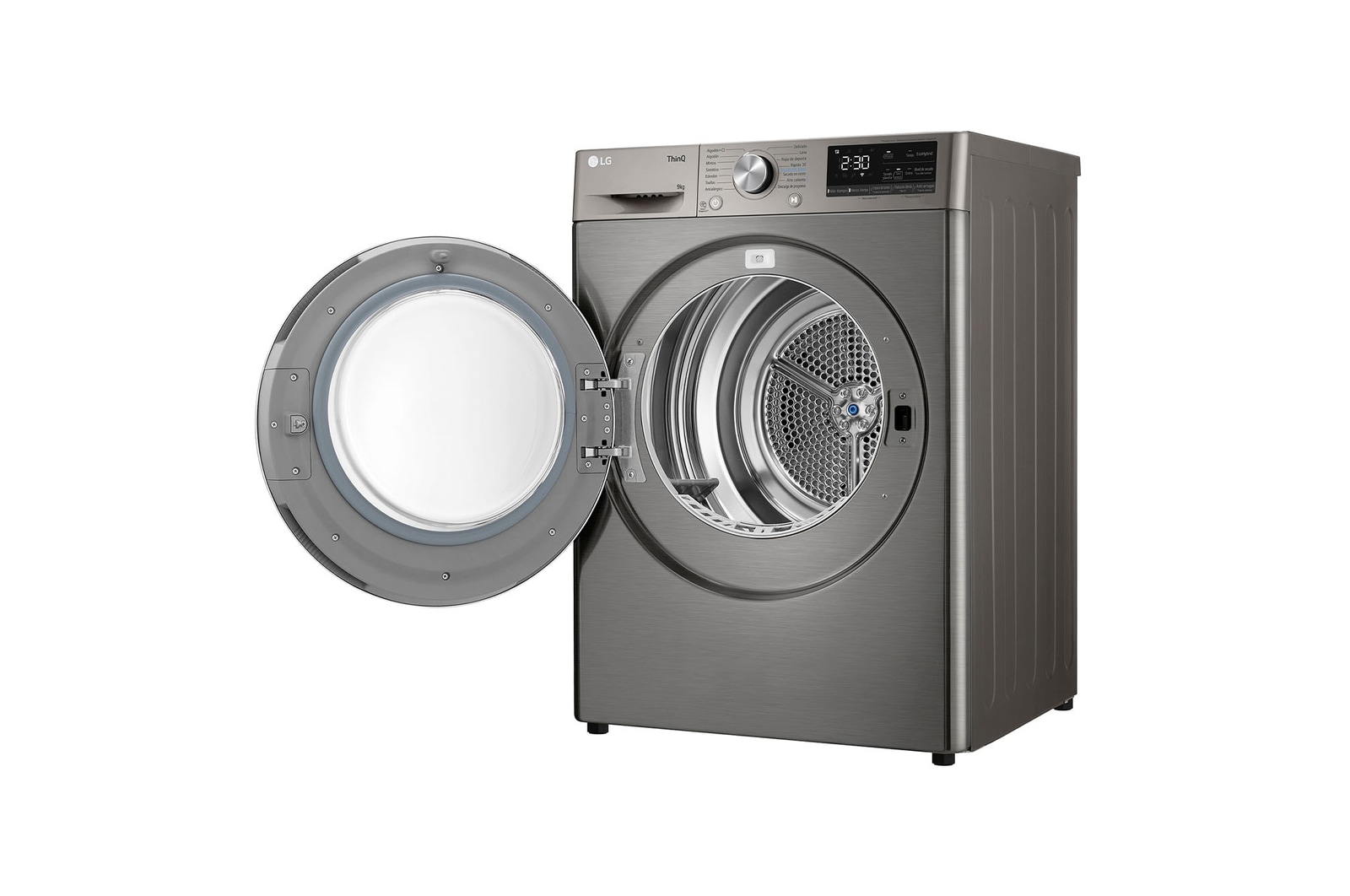 LG Outlet Secadora 9kg, C, con Bomba de calor Dual Inverter, Inox Antihuellas, Serie 900, RH90V9PV2N.OUTLET