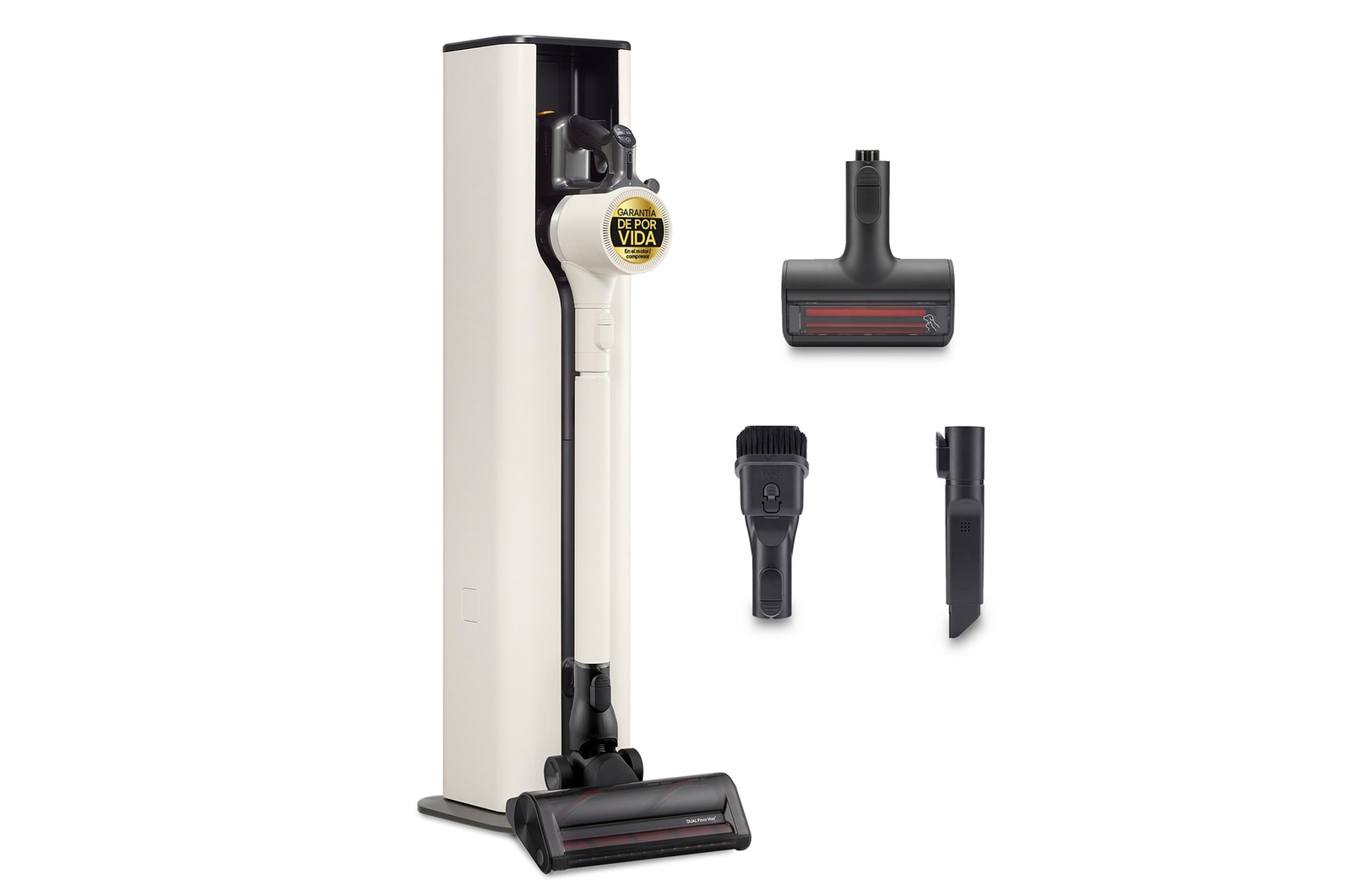 Vista frontal de CordZero™ 260W Aspirador escoba sin cable All-in-One Beige Sistema de autovaciado A9T-PRIME1C