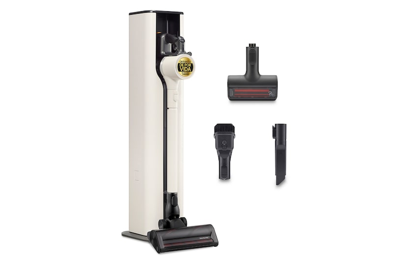 Vista frontal de CordZero™ 260W Aspirador escoba sin cable All-in-One Beige Sistema de autovaciado A9T-PRIME1C