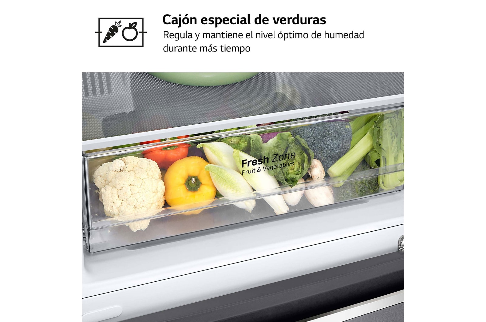 LG Frigorífico Combi LG GBP32DSLZN, 2,03m, E, capacidad de 419l, Inox Grafito Antihuellas, serie 3, GBP32DSLZN