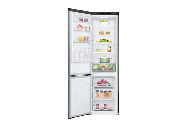 LG Frigorífico Combi LG GBP32DSLZN, 2,03m, E, capacidad de 419l, Inox Grafito Antihuellas, serie 3, GBP32DSLZN