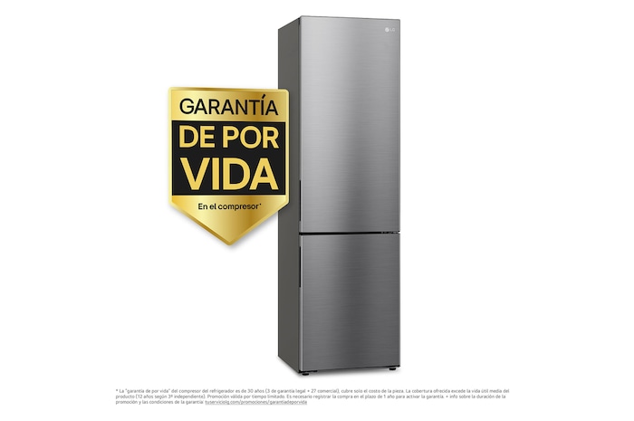 LG Outlet Frigorífico Combi 2m, Clasificación B, capacidad de 419l, Inox grafito antihuellas, Serie P-600, GBP62PZNBC.OUTLET