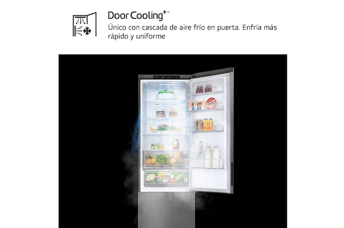 LG Outlet Frigorífico Combi 2m, Clasificación B, capacidad de 419l, Inox grafito antihuellas, Serie P-600, GBP62PZNBC.OUTLET