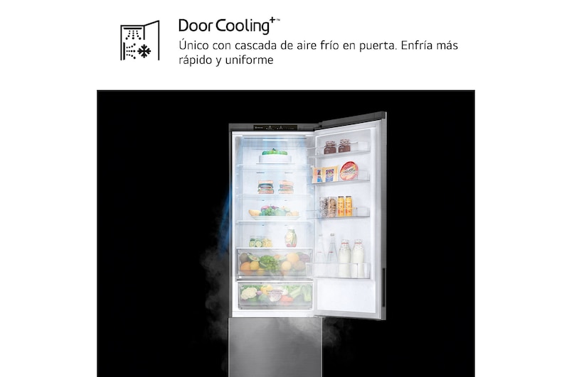 LG Outlet Frigorífico Combi 2m, Clasificación B, capacidad de 419l, Inox grafito antihuellas, Serie P-600, GBP62PZNBC.OUTLET