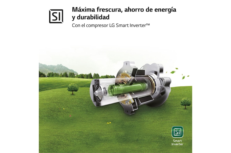 LG Outlet Frigorífico Combi 2m, Clasificación B, capacidad de 419l, Inox grafito antihuellas, Serie P-600, GBP62PZNBC.OUTLET