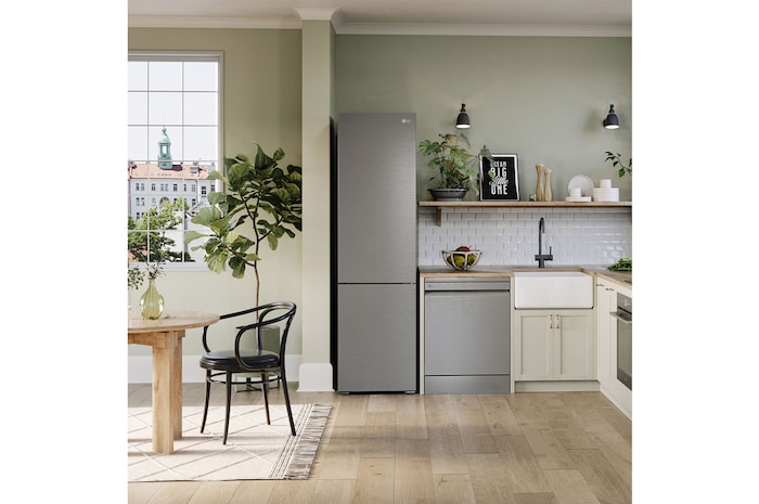 LG Outlet Frigorífico Combi 2m, Clasificación B, capacidad de 419l, Inox grafito antihuellas, Serie P-600, GBP62PZNBC.OUTLET