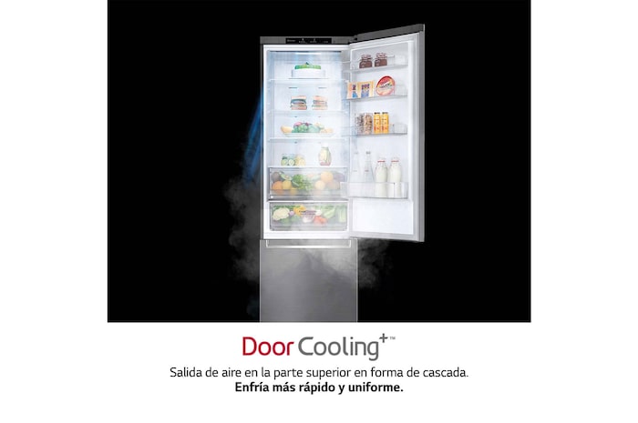 LG Frigorífico Combi 2.03m, Clasificación C, capacidad de 419l, Inox antihuellas, serie P-600, GBP62PZNCN1