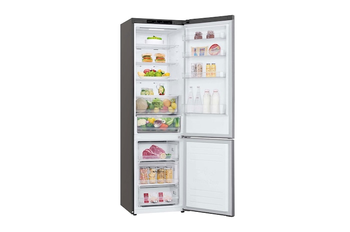 LG Frigorífico Combi 2.03m, Clasificación C, capacidad de 419l, Inox antihuellas, serie P-600, GBP62PZNCN1