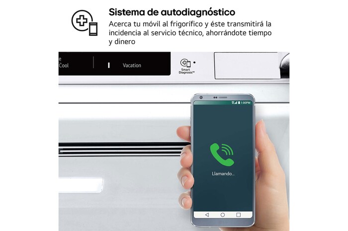 LG Frigorífico Combi Door Cooling+, 1,86m, Clasificación D, capacidad de 374l, blanco. Serie 500, GBV5140DSW