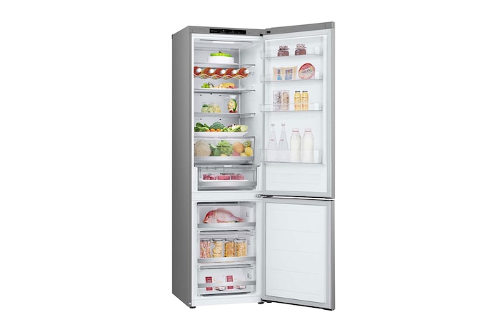 LG Frigorífico Combi Door Cooling+, 2,03m, Clasificación D, capacidad de 419l, inox antihuellas. Serie 700, GBV7280DPY