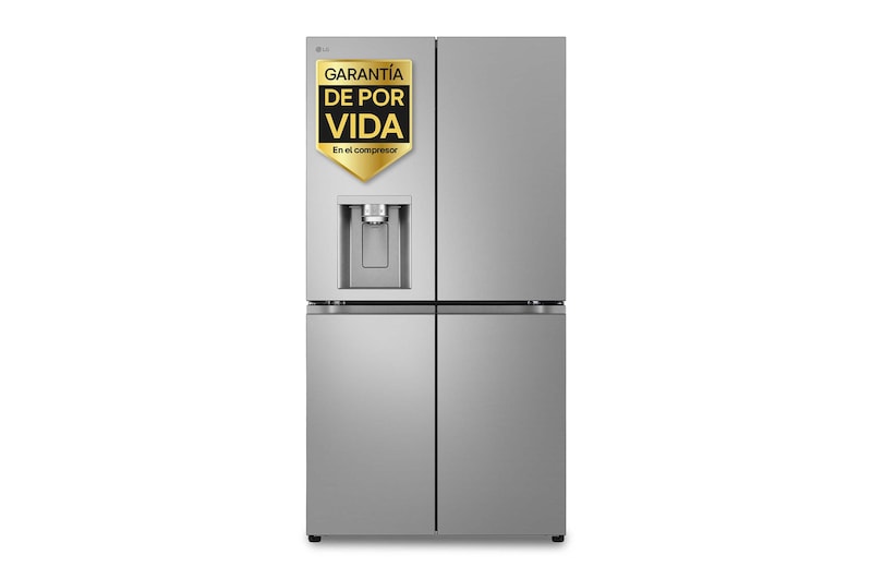 Vista frontal de Frigorífico American Combi Clasificación E , 641 L, Inox antihuellas GML960PYBE