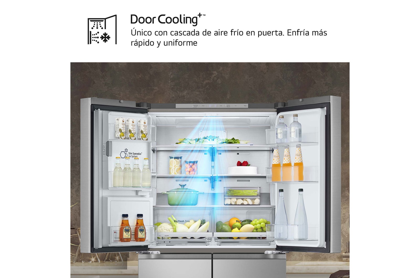 LG Frigorífico American Combi Clasificación E , 641 L, Inox antihuellas, GML960PYBE