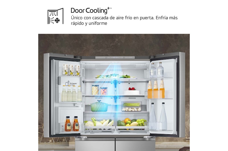 LG Frigorífico American Combi Clasificación E , 641 L, Inox antihuellas, GML960PYBE