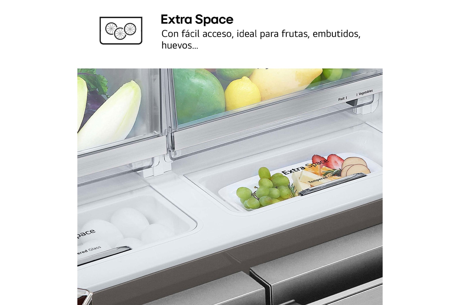 LG Frigorífico American Combi Clasificación E , 641 L, Inox antihuellas, GML960PYBE
