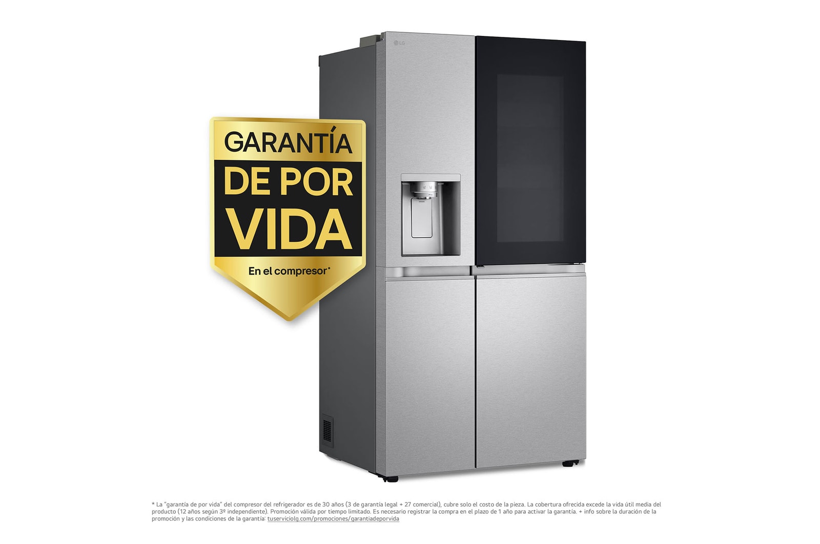 LG Outlet Frigorífico Side By side Serie 900, Instaview Door-In-Door, Acero texturizado antihuellas. D, 628 L, GSXE90MBAD.OUTLET