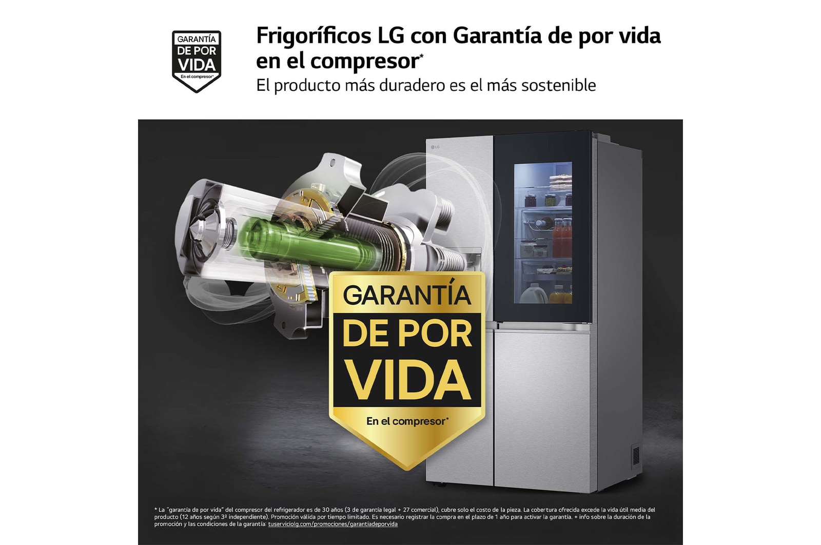 LG Outlet Frigorífico Side By side Serie 900, Instaview Door-In-Door, Acero texturizado antihuellas. D, 628 L, GSXE90MBAD.OUTLET