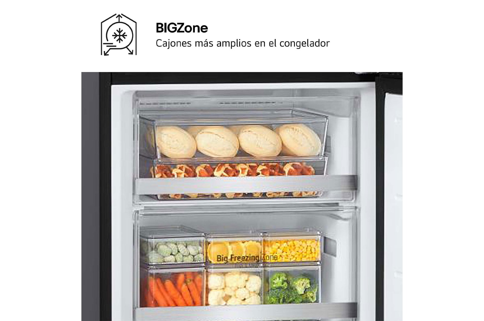 LG Frigorífico combi Instaview con MoodUP Door Cooling+, 1,86 m, Clasificación D, capacidad de 352 l, Multicolor, GBG719MDNN