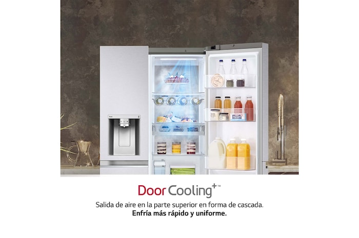 LG Frigorífico Americano Side By side, Clasificación D, 635 L, sin toma de agua, GSLV91MBAD