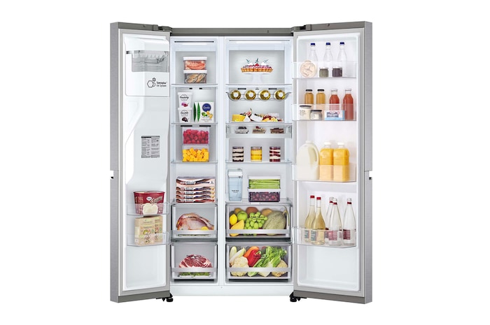 LG Frigorífico Americano Side By side, Clasificación D, 635 L, sin toma de agua, GSLV91MBAD