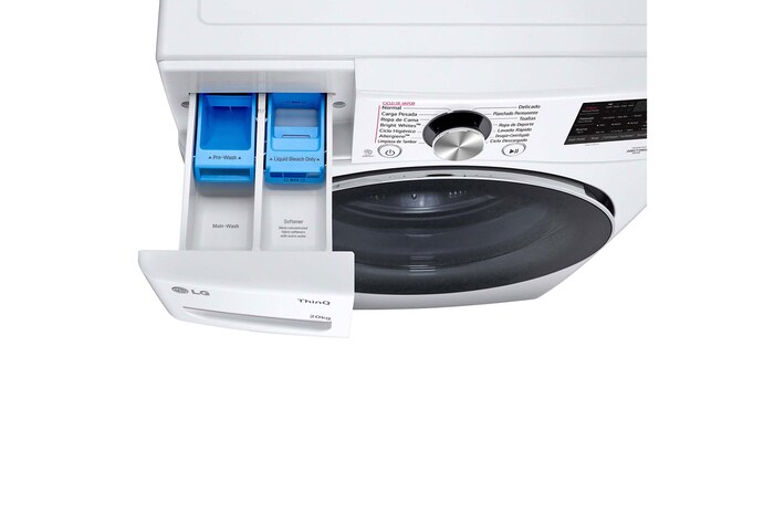 LG Lavadora inteligente AI Direct Drive. TurboWash 360º, 20kg , 1000rpm B, Blanca, Serie XXL, F0P3CYV2W