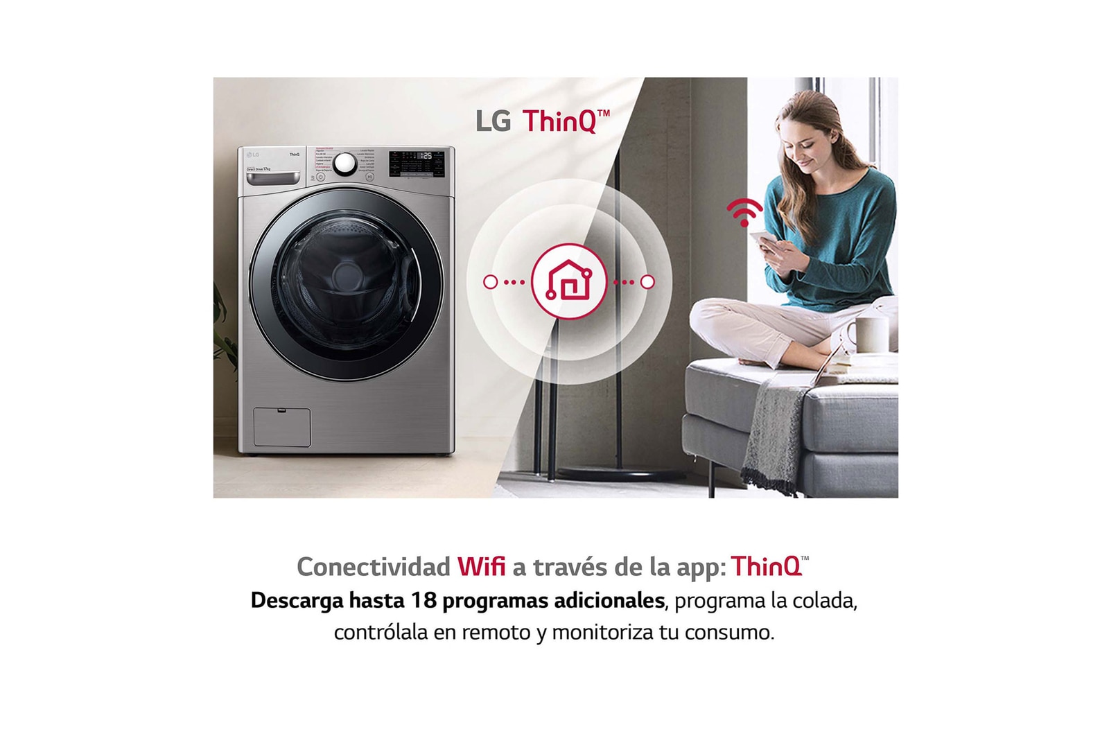 LG Outlet Lavadora LG F1P1CY2T., 17 kg, E, Inox Antihuellas, 1100rpm, Serie XXL, F1P1CY2T.OUTLET