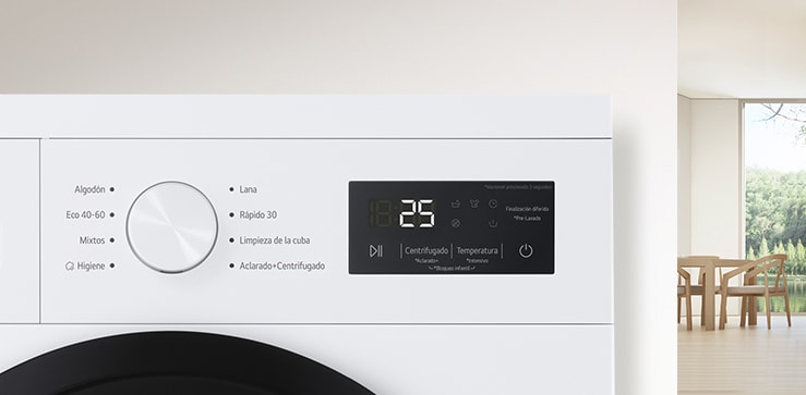Lavadora con distintos fondos