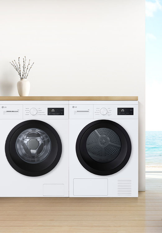 Lavadora con distintos fondos