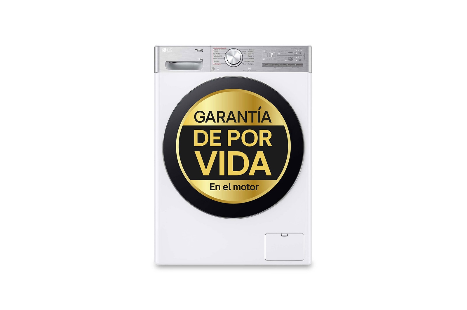 LG Lavadora inteligente AI Direct Drive. TurboWash 360º, Autodosificación, 13kg , 1400rpm Un 20% más eficiente que A, Serie 950, F4WR9513A2W
