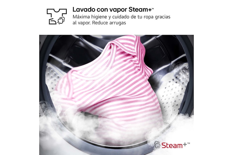 LG Outlet Lavasecadora inteligente AI Direct Drive™, Turbowash 360º, 9/6kg, 1400rpm, Un 10% más eficiente que A(lavado) /D(secado), Inox, Serie 700, F4DR7009AGS.OUTLET