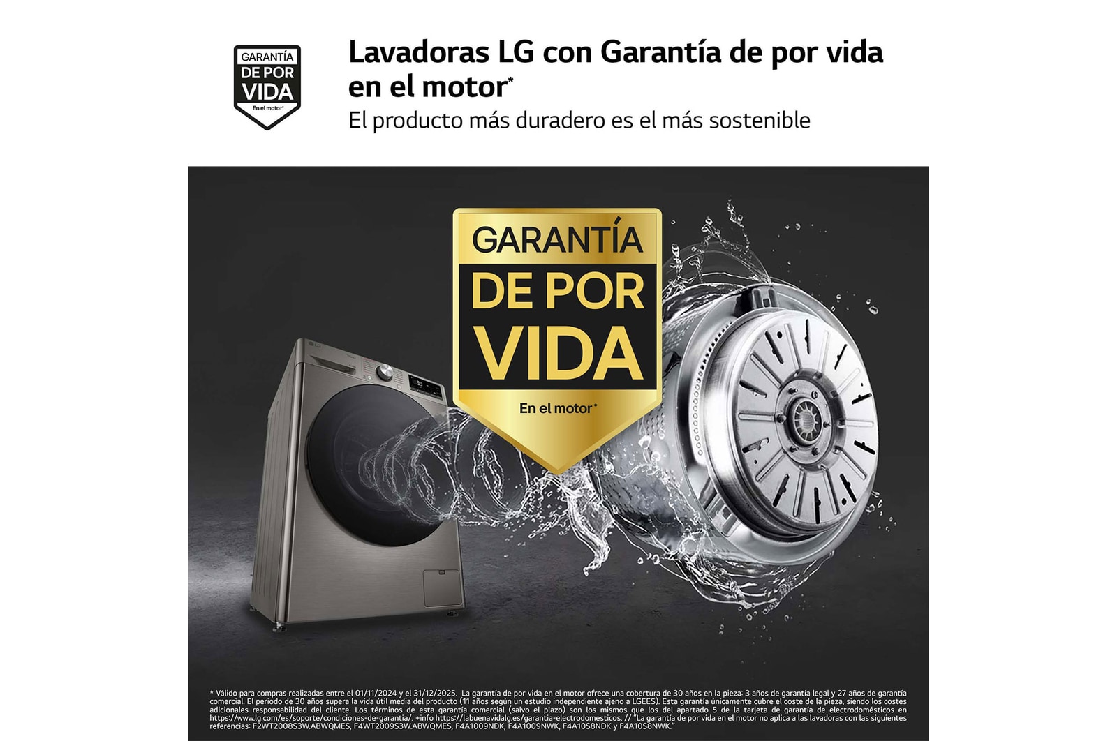LG Lavasecadora inteligente AI Direct Drive TM, Turbowash 360º, 11/6kg, 1400rpm, Un 10% más eficiente que A(lavado) /D(secado) Inox antihuellas, Serie 700, F4DR7011AGS