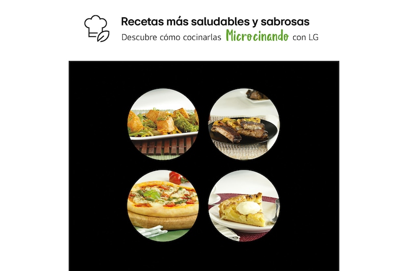 LG Microondas Grill Integración 25 L . 900W Interior de acero inoxidable, MGBZ2593F
