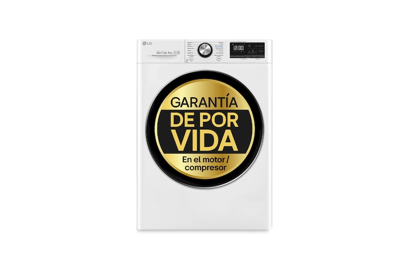 LG Secadora 8kg, C, con Bomba de calor Dual Inverter, Blanca, Serie 900, RC80V9AV2W